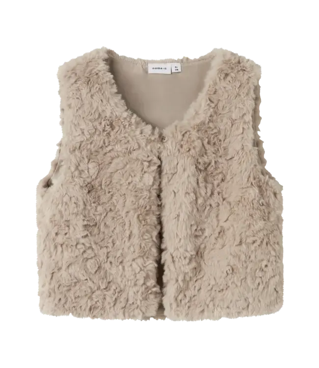 Name it mini Nmfnano fake fur vest 13246076 Island Fossil