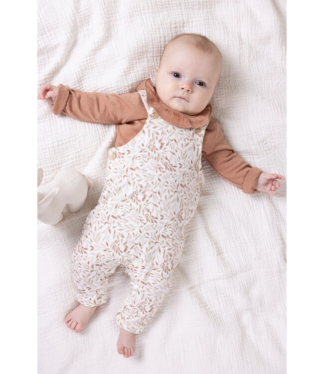 Petite Maison Silas double jersey dungaree E000-7012 aop leaves