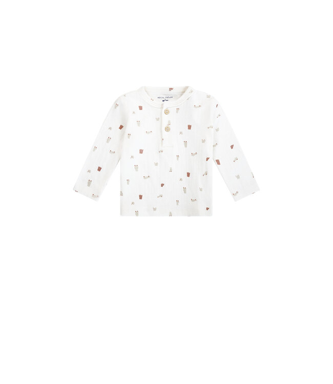 Petite Maison Ko tshirt Longsleeve with placket E000-7401 aop cars