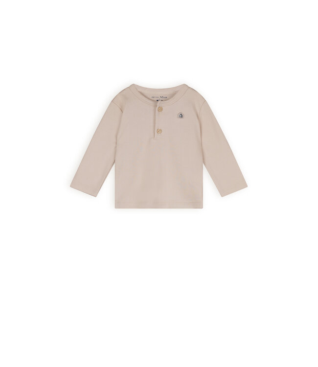 Petite Maison Ko tshirt Longsleeve with placket E000-7401 oatmeal