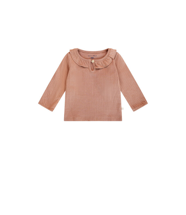 Petite Maison Kaya tshirt Longsleeve ruffle E000-7400 Caramel