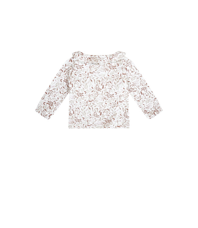 Petite Maison Kaya tshirt Longsleeve ruffle E000-7400 AOP Leaves