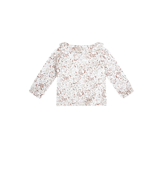 Petite Maison Kaya tshirt Longsleeve ruffle E000-7400 AOP Leaves