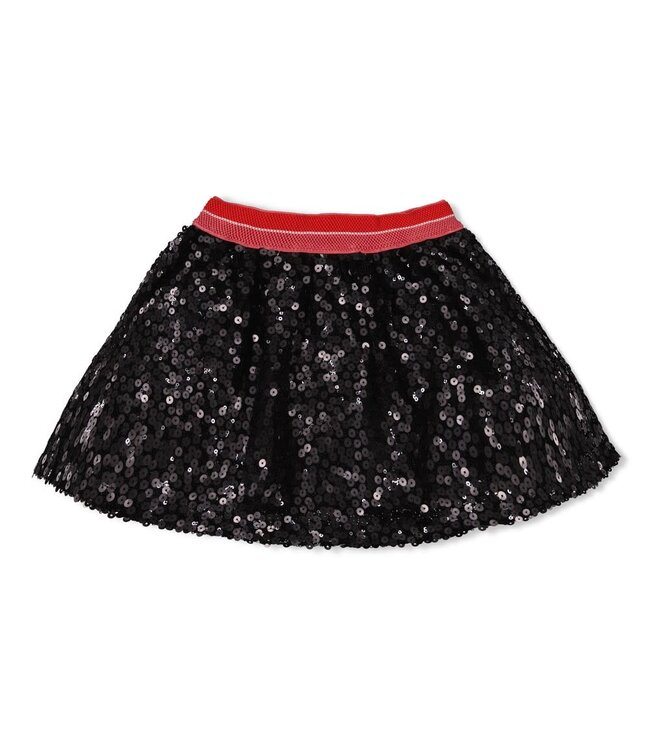 Jubel 90600307 Pailetten rok - Queen Of Hearts Antraciet