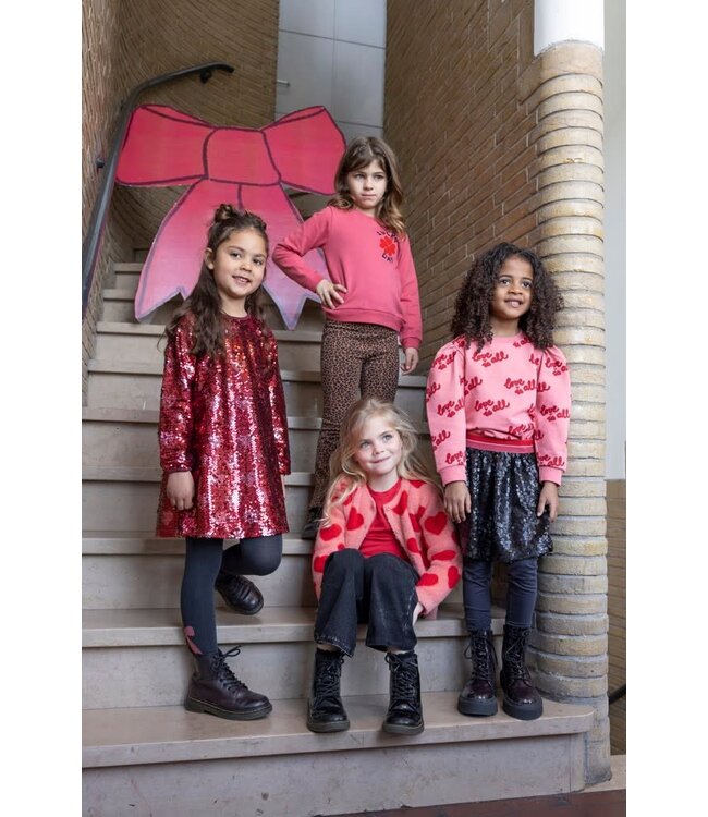 Jubel 90600307 Pailetten rok - Queen Of Hearts Antraciet