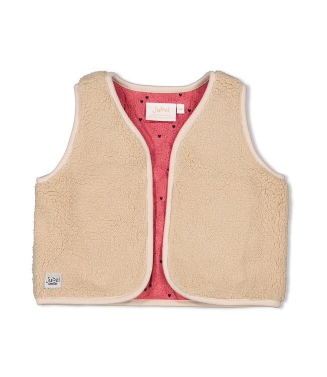 Jubel 91200020 Teddy gilet - Queen Of Hearts Offwhite