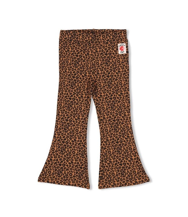 Jubel 92200482 Flared broek AOP - Queen Of Hearts Bruin
