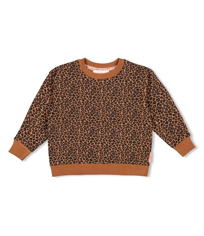 Jubel 91600456 Sweater AOP - Queen Of Hearts Bruin