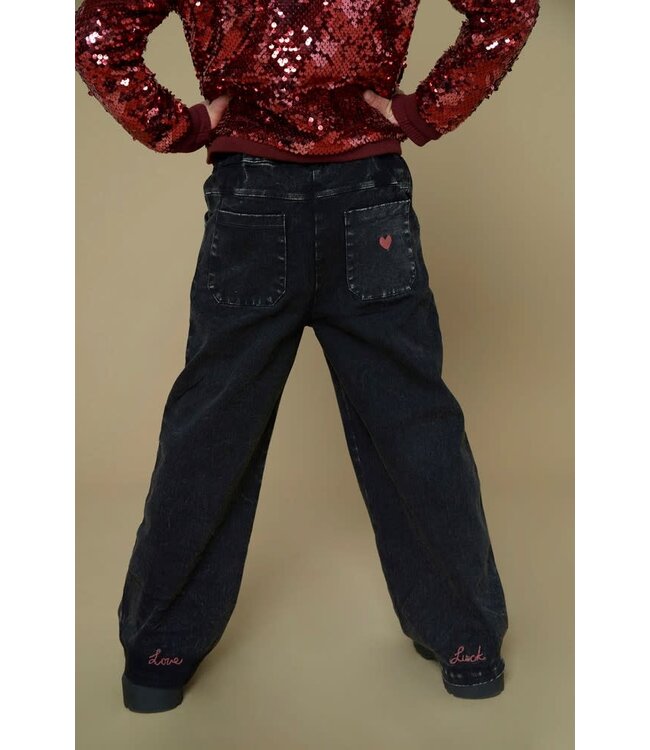 Jubel 92200485 Culotte denim look - Queen Of Hearts Antraciet