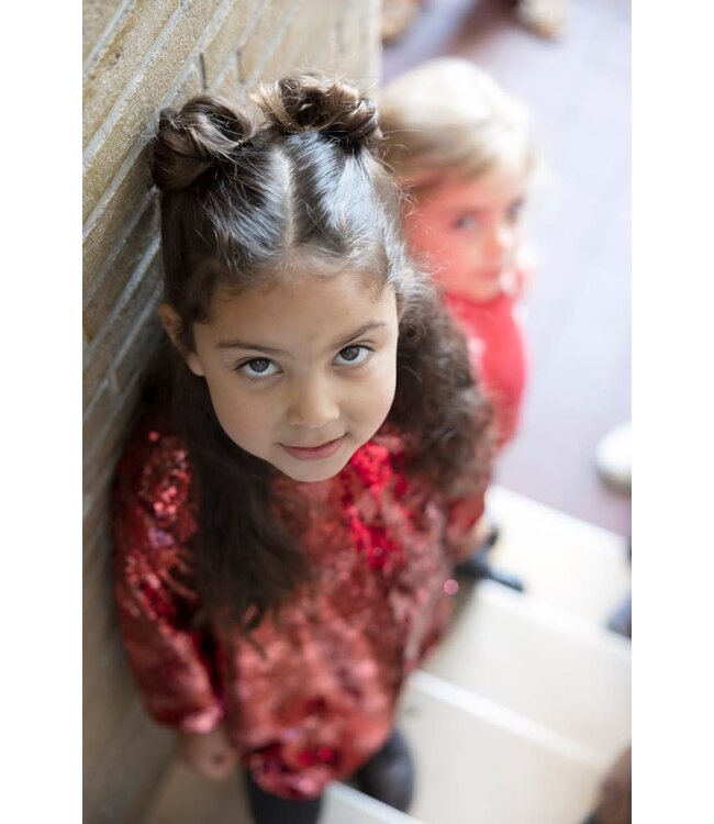 Jubel 91400414 Pailetten jurk - Queen Of Hearts Bordeaux