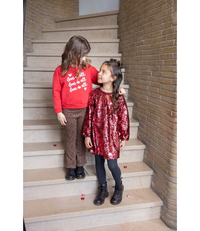 Jubel 91400414 Pailetten jurk - Queen Of Hearts Bordeaux