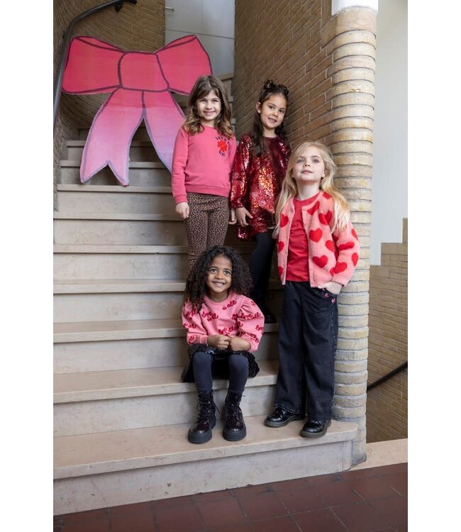 Jubel 91400414 Pailetten jurk - Queen Of Hearts Bordeaux