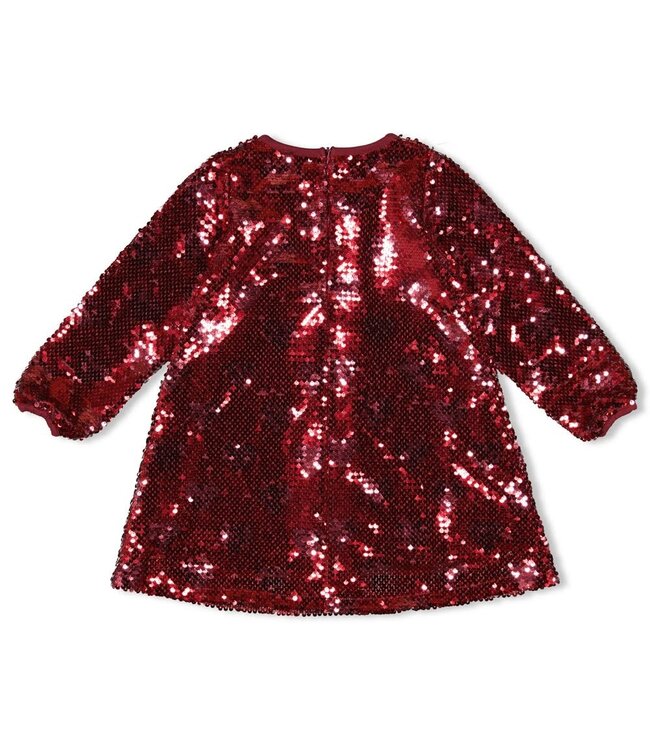 Jubel 91400414 Pailetten jurk - Queen Of Hearts Bordeaux
