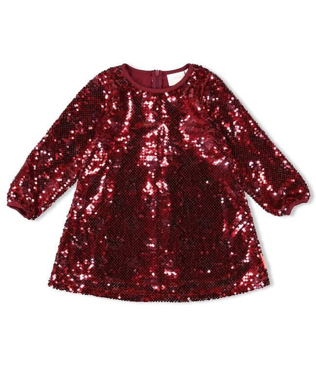 Jubel 91400414 Pailetten jurk - Queen Of Hearts Bordeaux