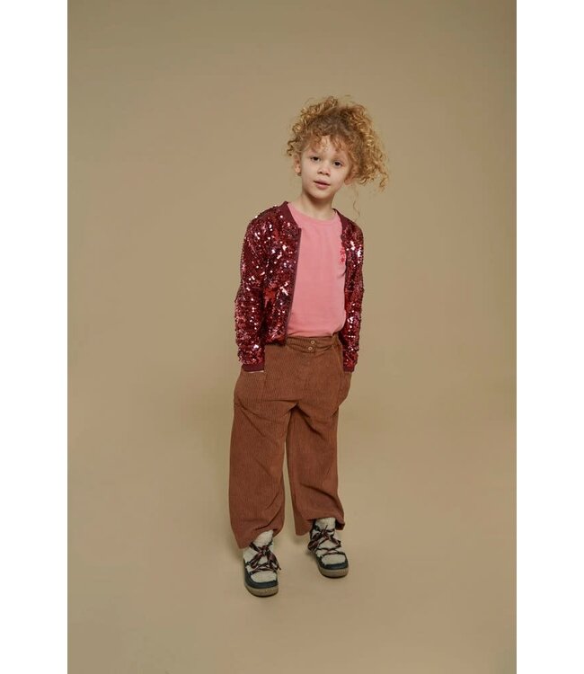 Jubel 91300179 Pailetten bomberjack - Queen Of Hearts Bordeaux