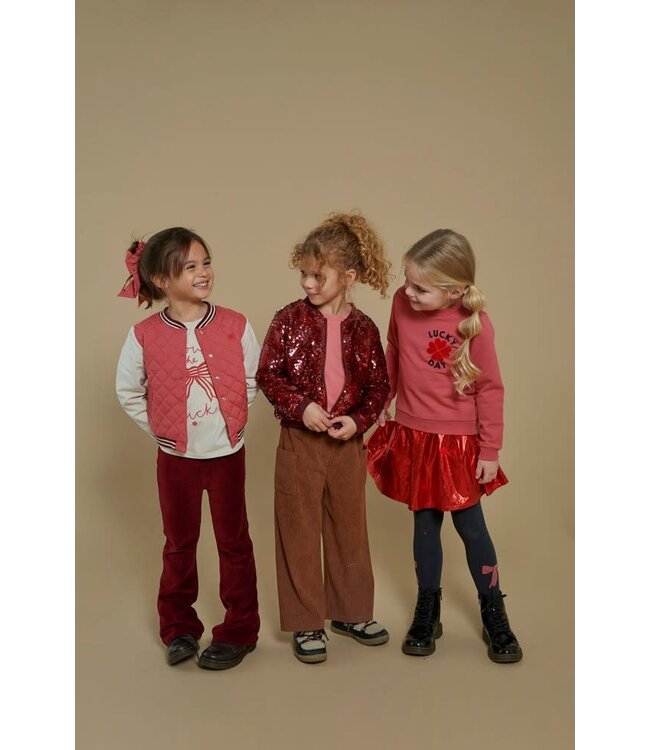 Jubel 91300179 Pailetten bomberjack - Queen Of Hearts Bordeaux