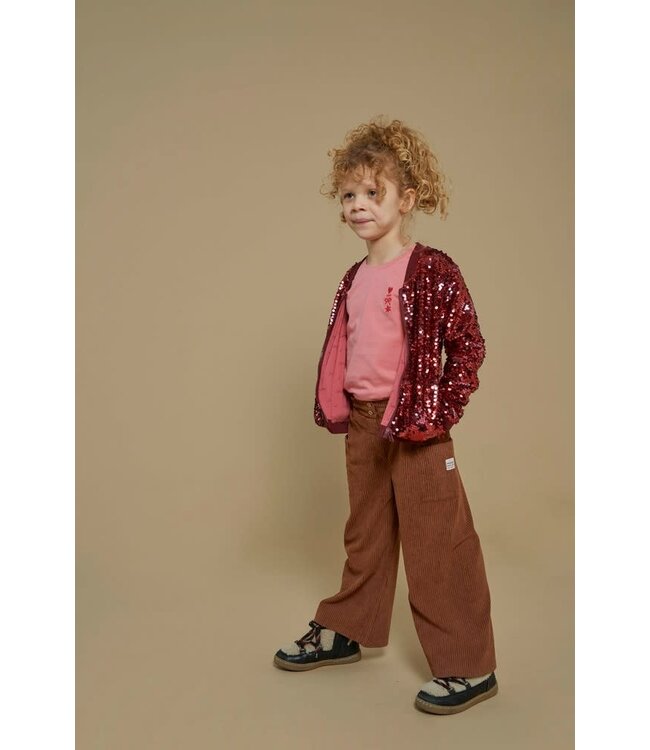Jubel 91300179 Pailetten bomberjack - Queen Of Hearts Bordeaux