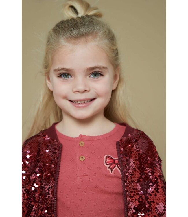 Jubel 91300179 Pailetten bomberjack - Queen Of Hearts Bordeaux