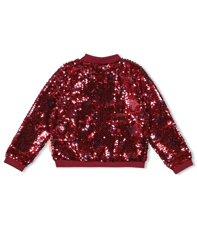 Jubel 91300179 Pailetten bomberjack - Queen Of Hearts Bordeaux