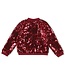 Jubel 91300179 Pailetten bomberjack - Queen Of Hearts Bordeaux