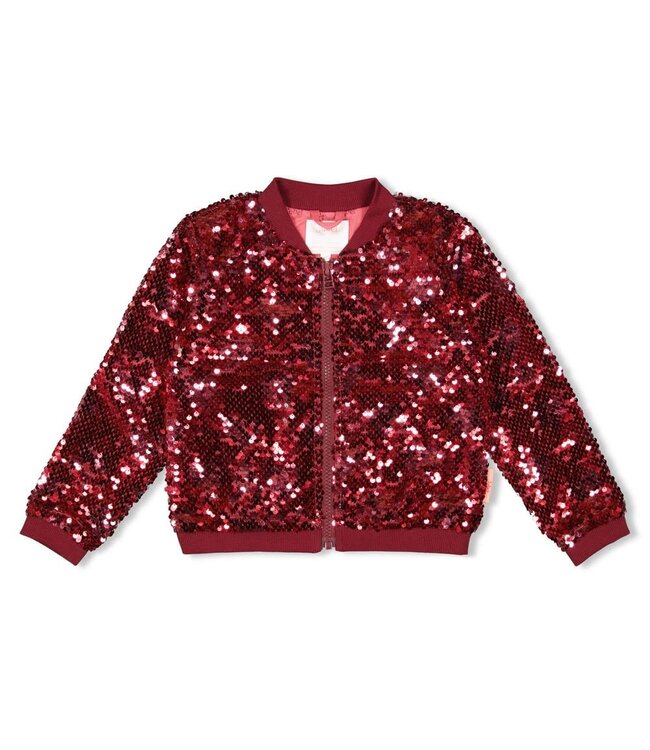 Jubel 91300179 Pailetten bomberjack - Queen Of Hearts Bordeaux