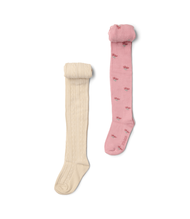 Little Dutch tight-2-pack-sand-velvet-rose CL2509906