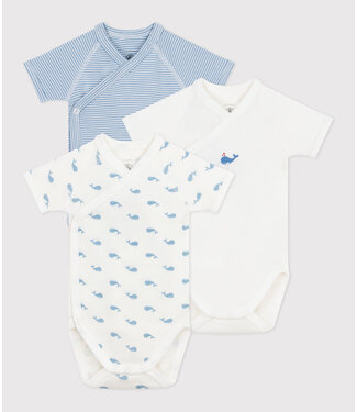 Petit Bateau Overslag rompers korte mouw