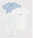 Petit Bateau 3 cross-over ROMPERTJES korte mouw  a0dzr00