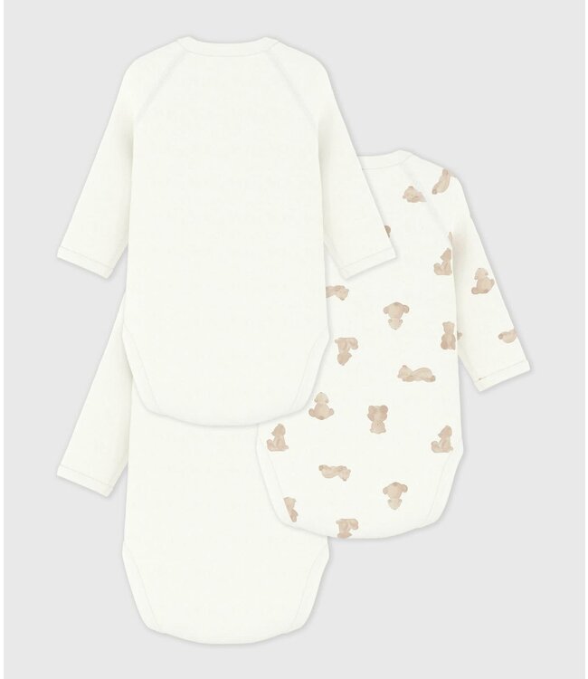 Petit Bateau 3 cross-over ROMPERTJES lange mouw a0dzg00