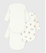 Petit Bateau 3 cross-over ROMPERTJES lange mouw a0dzg00