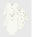 Petit Bateau 3 cross-over ROMPERTJES lange mouw a0dzg00