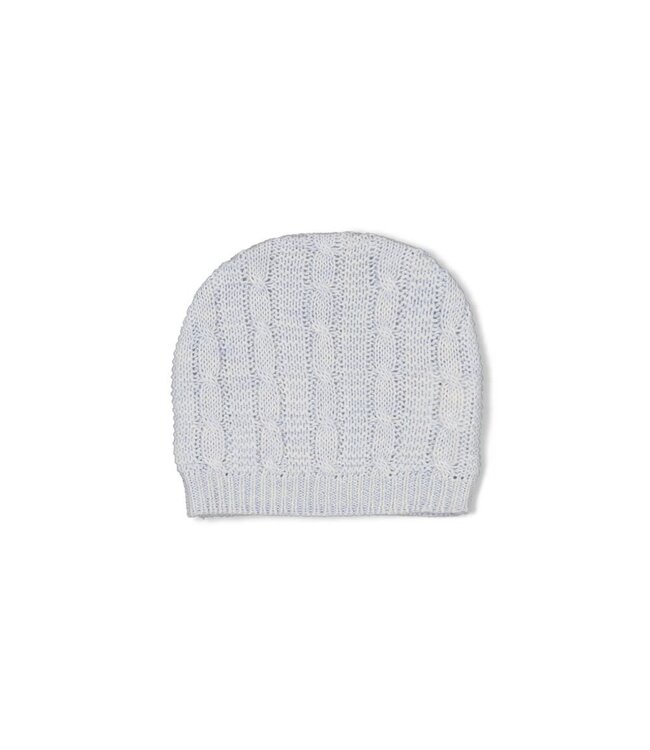 Feetje 53100708 Mutsje gebreid - The Knits Blauw melange