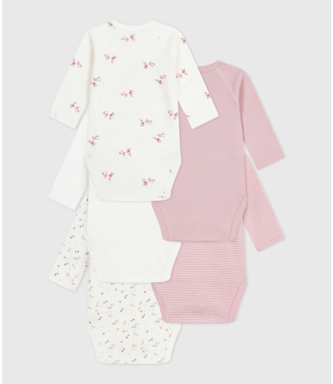 Petit Bateau Set 5 stuks babyrompertjes A0dwh lange mouw