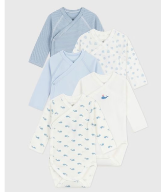 Petit Bateau Set 5 stuks babyrompertjes