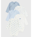 Petit Bateau Set 5 stuks babyrompertjes A0du9 lange mouw