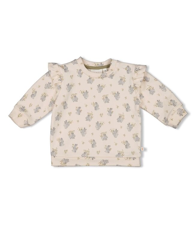 Feetje 51602555 Sweater AOP - Fields of Green Offwhite