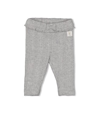 Feetje 52202364 Legging ajour rib - Fields of Green Grijs melange
