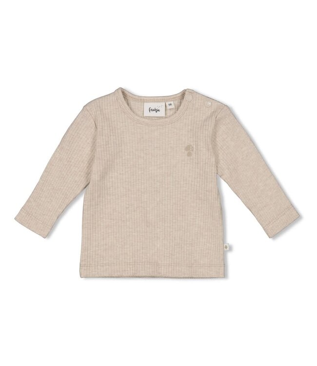 Feetje 51602564 Longsleeve rib - Dear Autumn Taupe melange