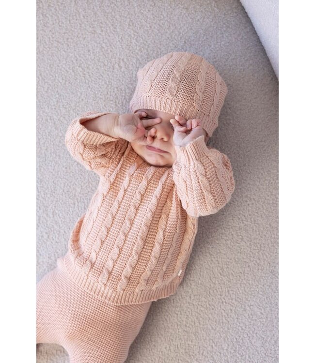 Feetje 53100709 Mutsje gebreid - The Knits Roze