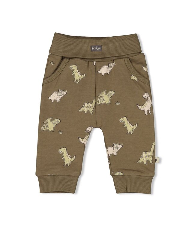 Feetje 52202410 Broek AOP - Rawrsome Olijf