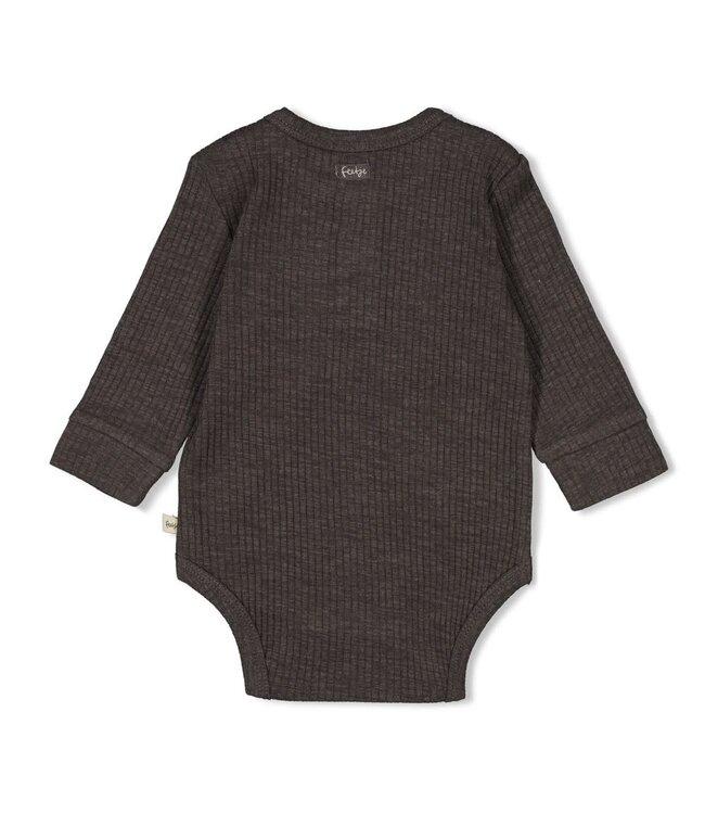 Feetje 50200249 Romper rib - Rawrsome Antraciet melange