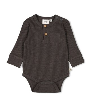 Feetje 50200249 Romper rib - Rawrsome Antraciet melange