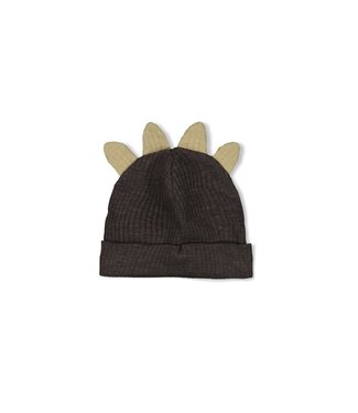 Feetje 53100698 Mutsje rib - Rawrsome Antraciet melange