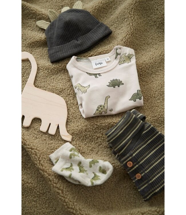 Feetje 53100698 Mutsje rib - Rawrsome Antraciet melange