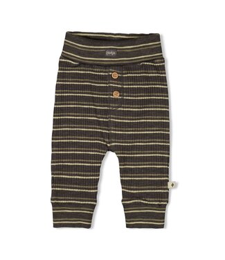 Feetje 52202409 Broek rib met streep - Rawrsome Antraciet melange