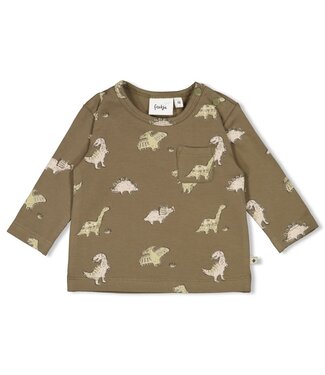 Feetje 51602618 Longsleeve AOP - Rawrsome Olijf