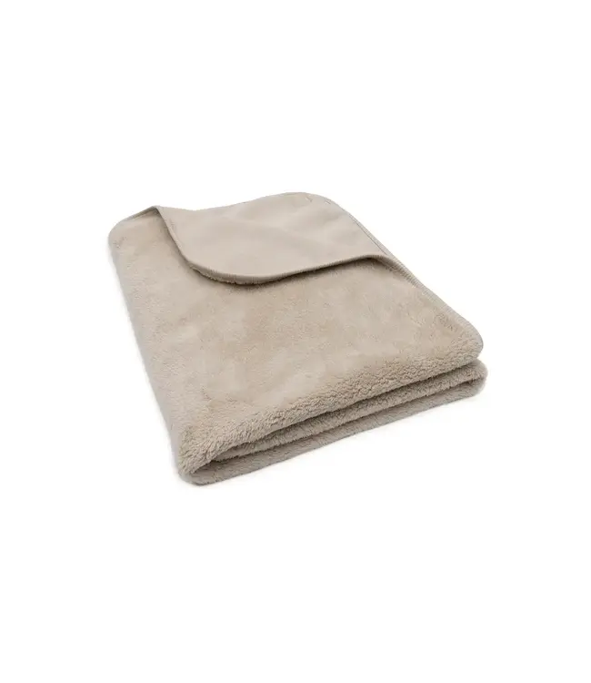 Jollein Deken Wieg 75x100cm Basic Jersey/Sherpa - Warm Sand