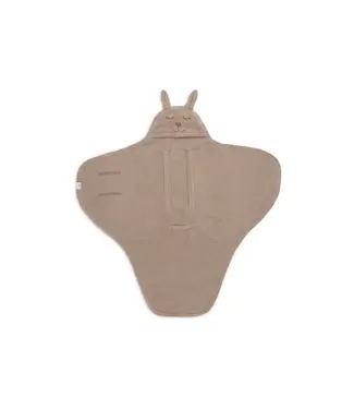 Jollein Wikkeldeken Bunny Cloudy Rib - Milky Coffee