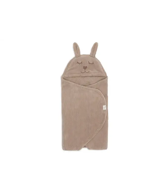 Jollein Wikkeldeken Bunny Cloudy Rib - Milky Coffee