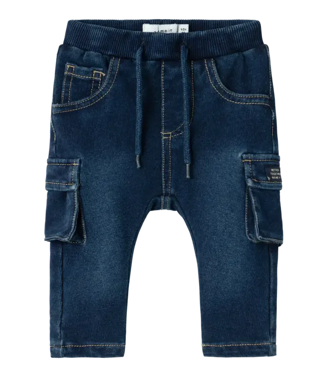 Name it baby NBMBEN BAG SWE CARGO JEANS 2770 - Dark blue denim